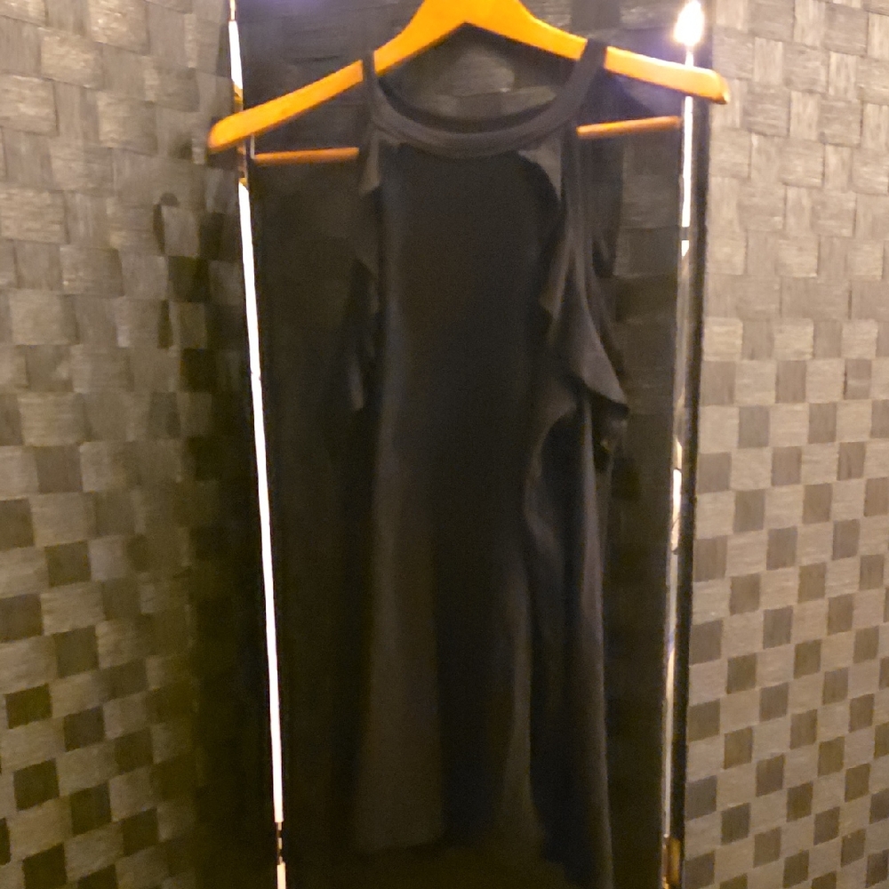 Beyond the Bump Black Strapy Long Sleeve Top